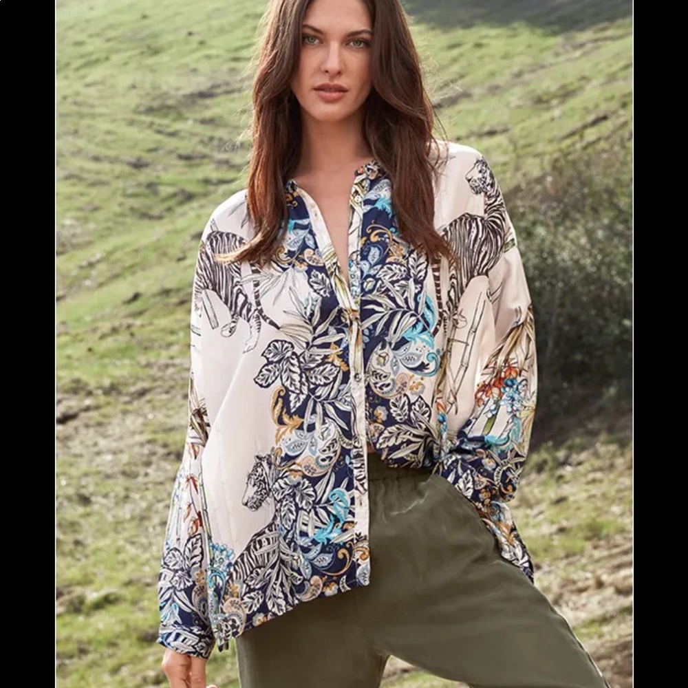 Shining Agatha Button Down Top by Johnny Was in Multi